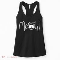 Meow Cat Calligraphy Women's Tank Top thumb 0