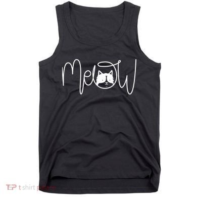 Meow Cat Calligraphy Tank Top