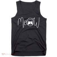Meow Cat Calligraphy Tank Top thumb 0