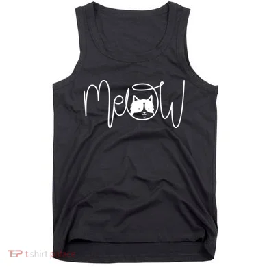 Meow Cat Calligraphy Tank Top