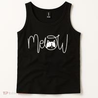 Meow Cat Calligraphy Tank Top thumb 2