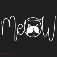 Meow Cat Calligraphy Golf Towel thumb 3