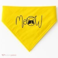 Meow Cat Calligraphy USA-Made Doggie Bandana thumb 0