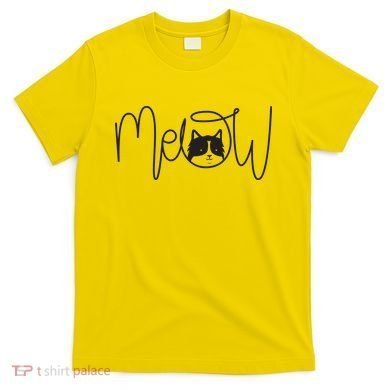 Meow Cat Calligraphy T-Shirt