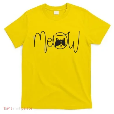 Meow Cat Calligraphy T-Shirt