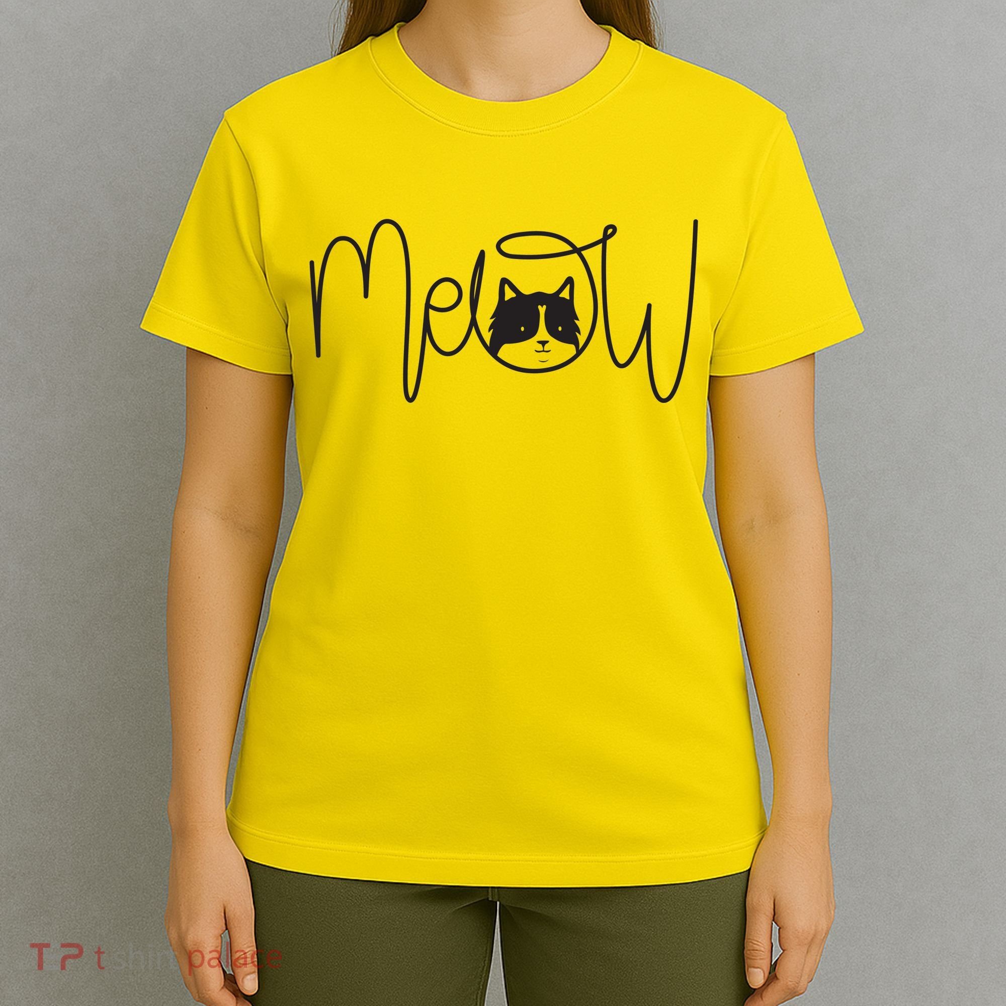 Meow Cat Calligraphy T-Shirt