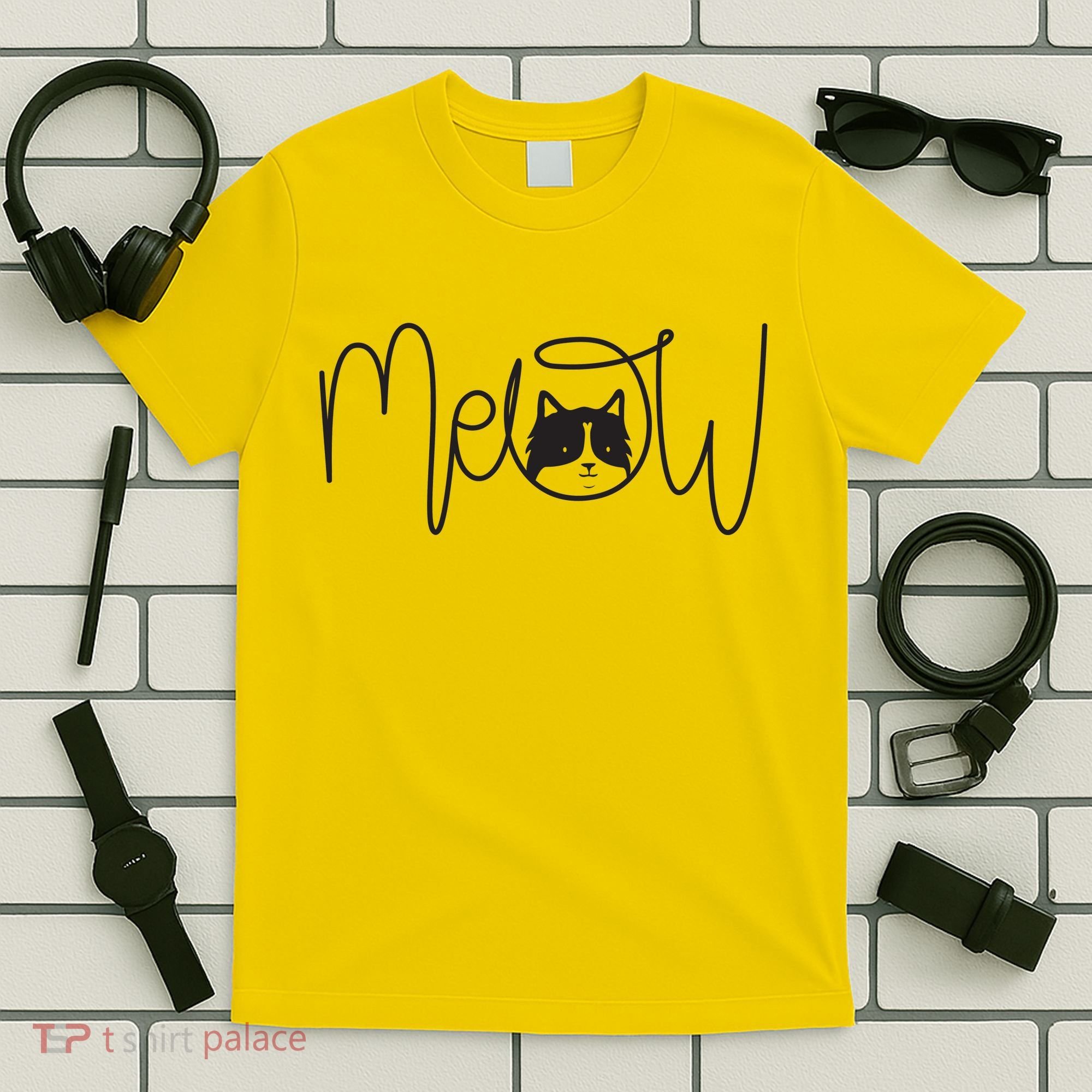 Meow Cat Calligraphy T-Shirt