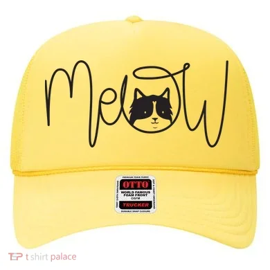 Meow Cat Calligraphy Hat