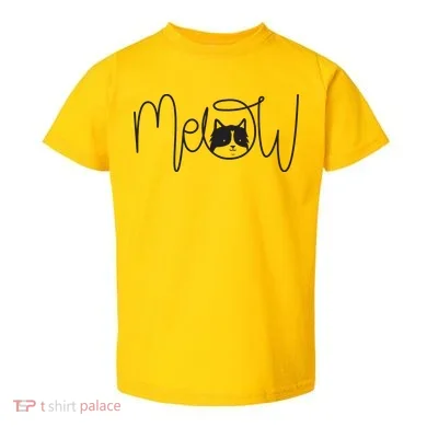 Meow Cat Calligraphy Toddler T-Shirt