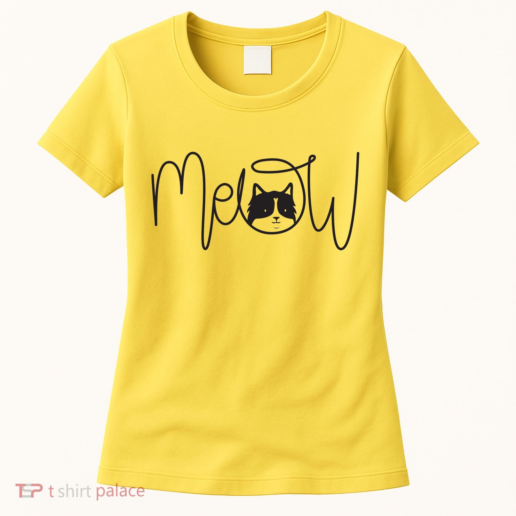 Meow Cat Calligraphy Women's T-Shirt