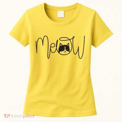 Meow Cat Calligraphy Women's T-Shirt
