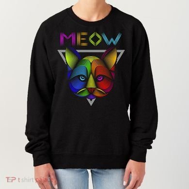 Meow Cat Neon Women's Sweatshirt