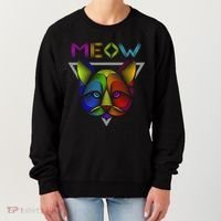 Meow Cat Neon Women's Sweatshirt thumb 0