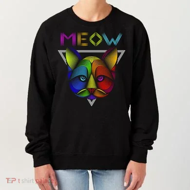 Meow Cat Neon Women's Sweatshirt