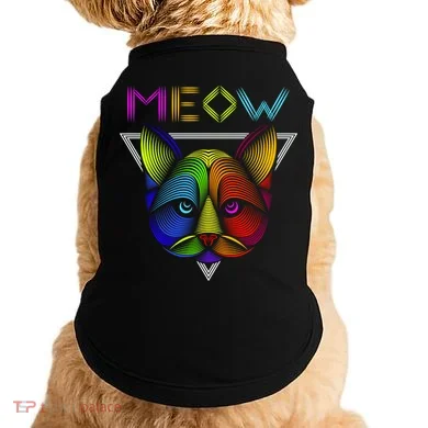 Meow Cat Neon Doggie Tank
