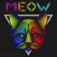 Meow Cat Neon Doggie Tank thumb 4