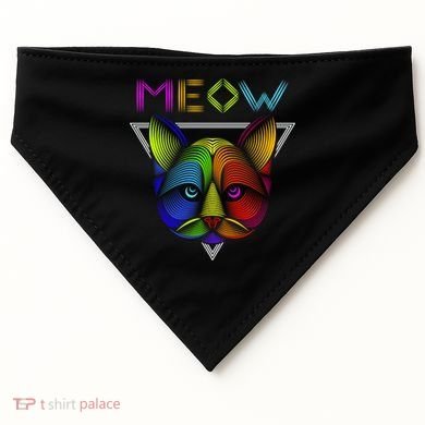 Meow Cat Neon USA-Made Doggie Bandana