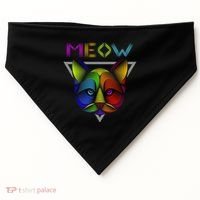 Meow Cat Neon USA-Made Doggie Bandana thumb 0