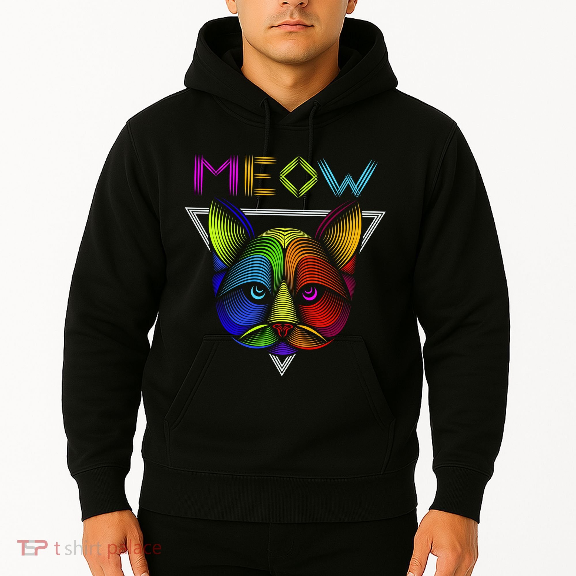 Meow Cat Neon Hoodie