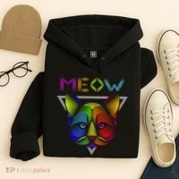 Meow Cat Neon Hoodie thumb 4