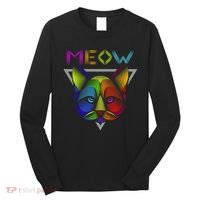 Meow Cat Neon Long Sleeve Shirt thumb 0