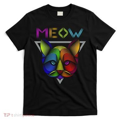 Meow Cat Neon T-Shirt