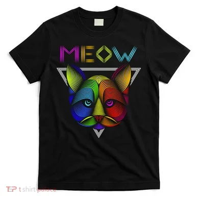 Meow Cat Neon T-Shirt