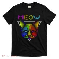 Meow Cat Neon T-Shirt thumb 0
