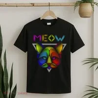 Meow Cat Neon T-Shirt thumb 2