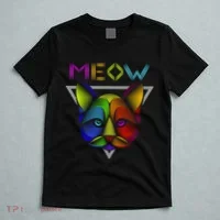 Meow Cat Neon T-Shirt thumb 5