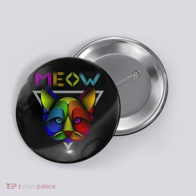 Meow Cat Neon Button
