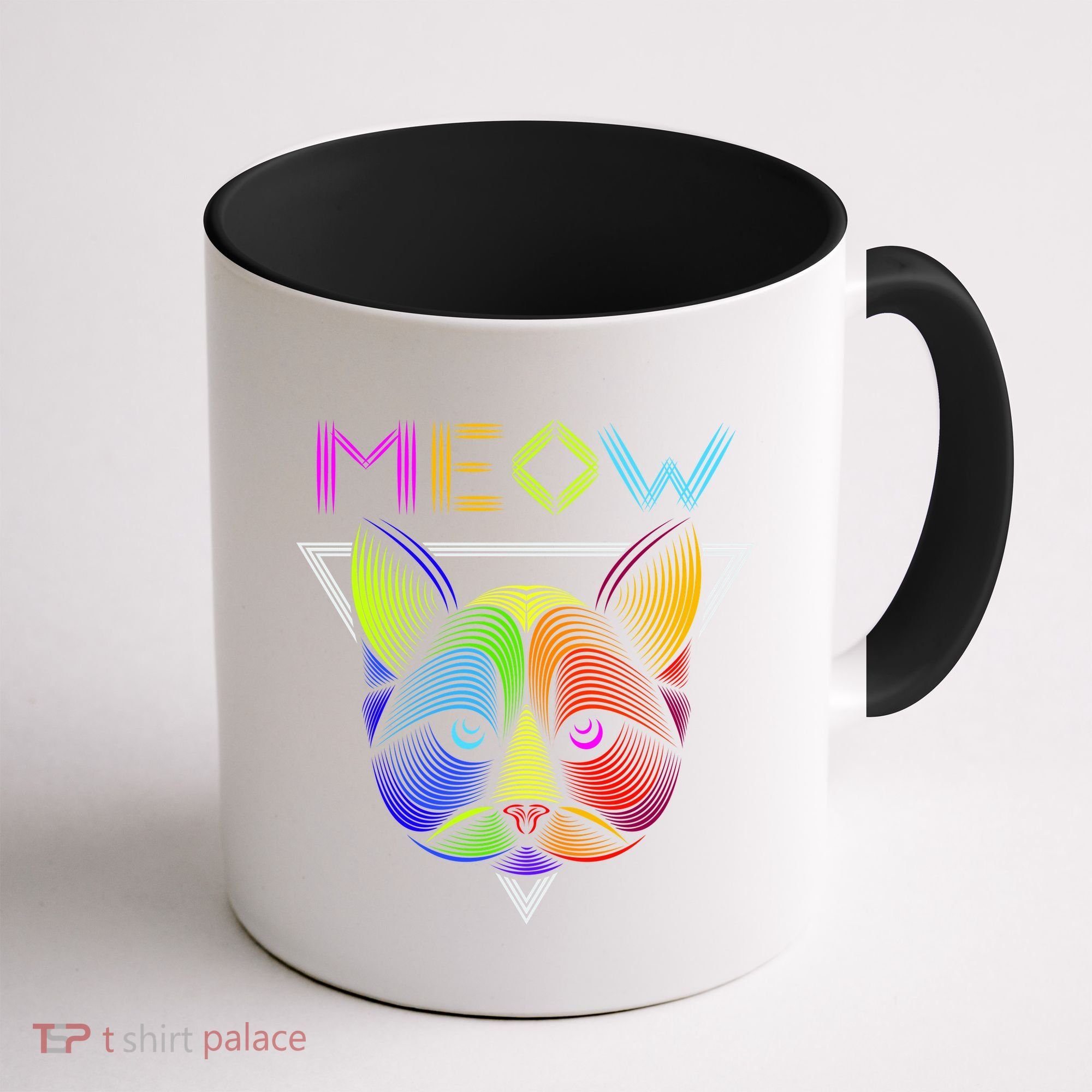 Meow Cat Neon Coffee Mug
