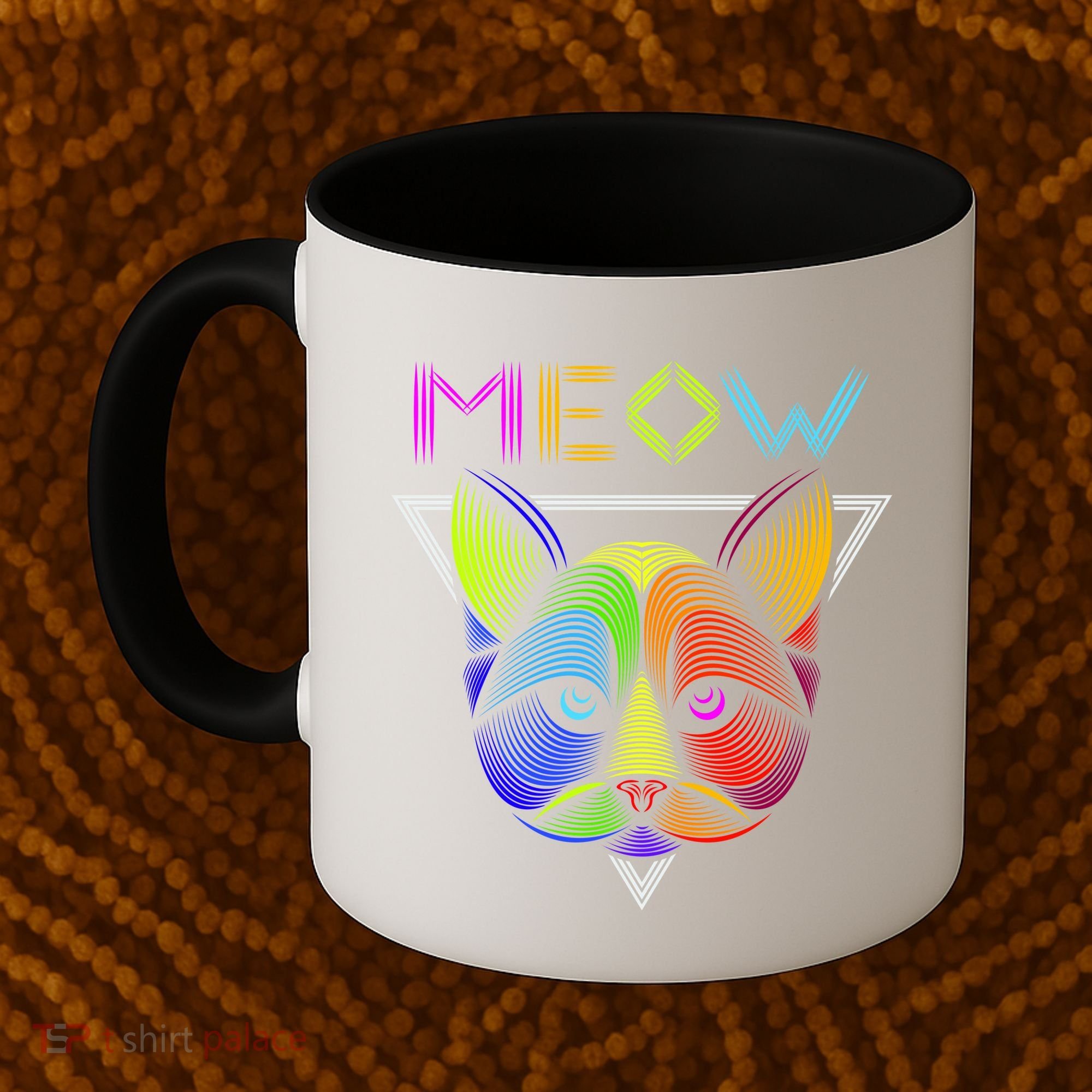 Meow Cat Neon Coffee Mug