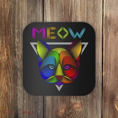 Meow Cat Neon Coaster