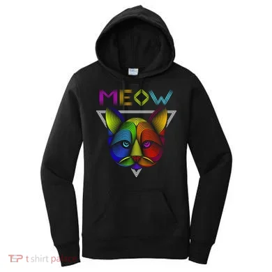 Meow Cat Neon Women's Hoodie