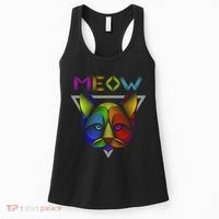 Meow Cat Neon Women's Tank Top thumb 0