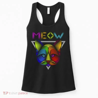 Meow Cat Neon Women's Tank Top