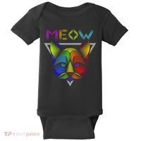 Meow Cat Neon Baby Bodysuit thumb 0