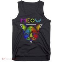 Meow Cat Neon Tank Top thumb 0