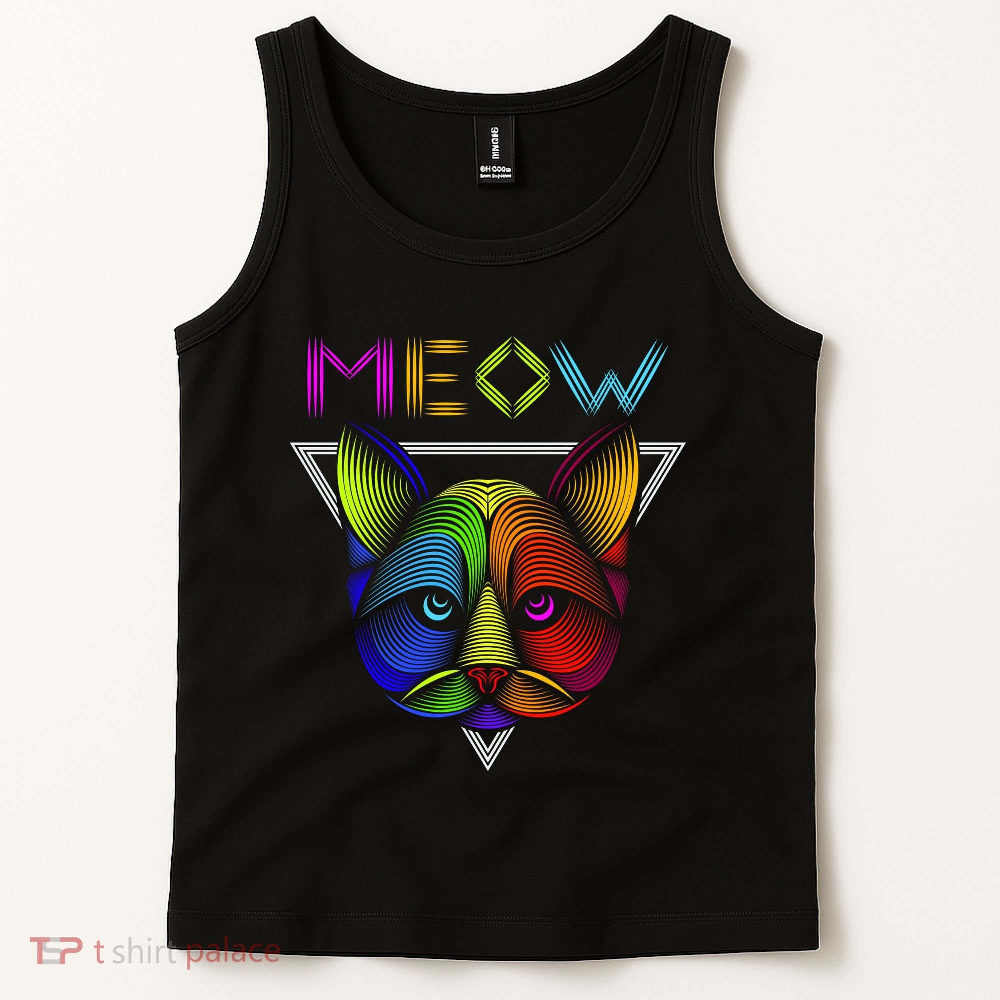 Meow Cat Neon Tank Top