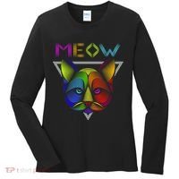 Meow Cat Neon Women's Long Sleeve Shirt thumb 0