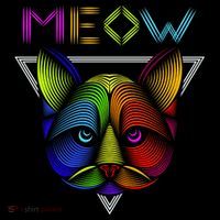 Meow Cat Neon Kids Sweatshirt thumb 2