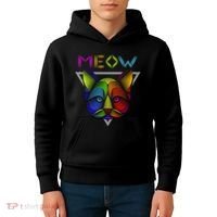 Meow Cat Neon Kids Hoodie thumb 4