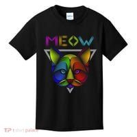 Meow Cat Neon Kids T-Shirt thumb 0