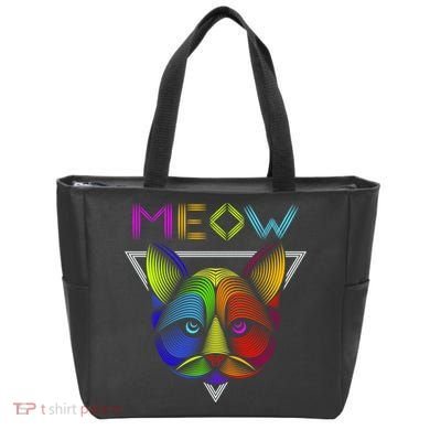 Meow Cat Neon Tote Bag