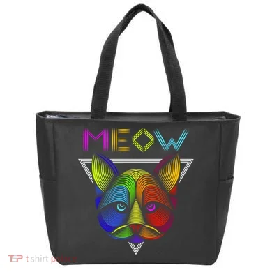 Meow Cat Neon Tote Bag