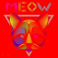 Meow Cat Neon Santa Hat thumb 1