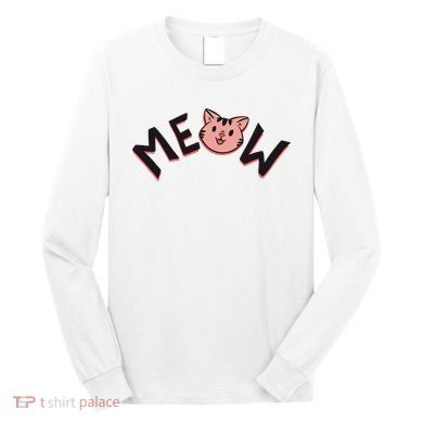 Meow Kitten Face Long Sleeve Shirt