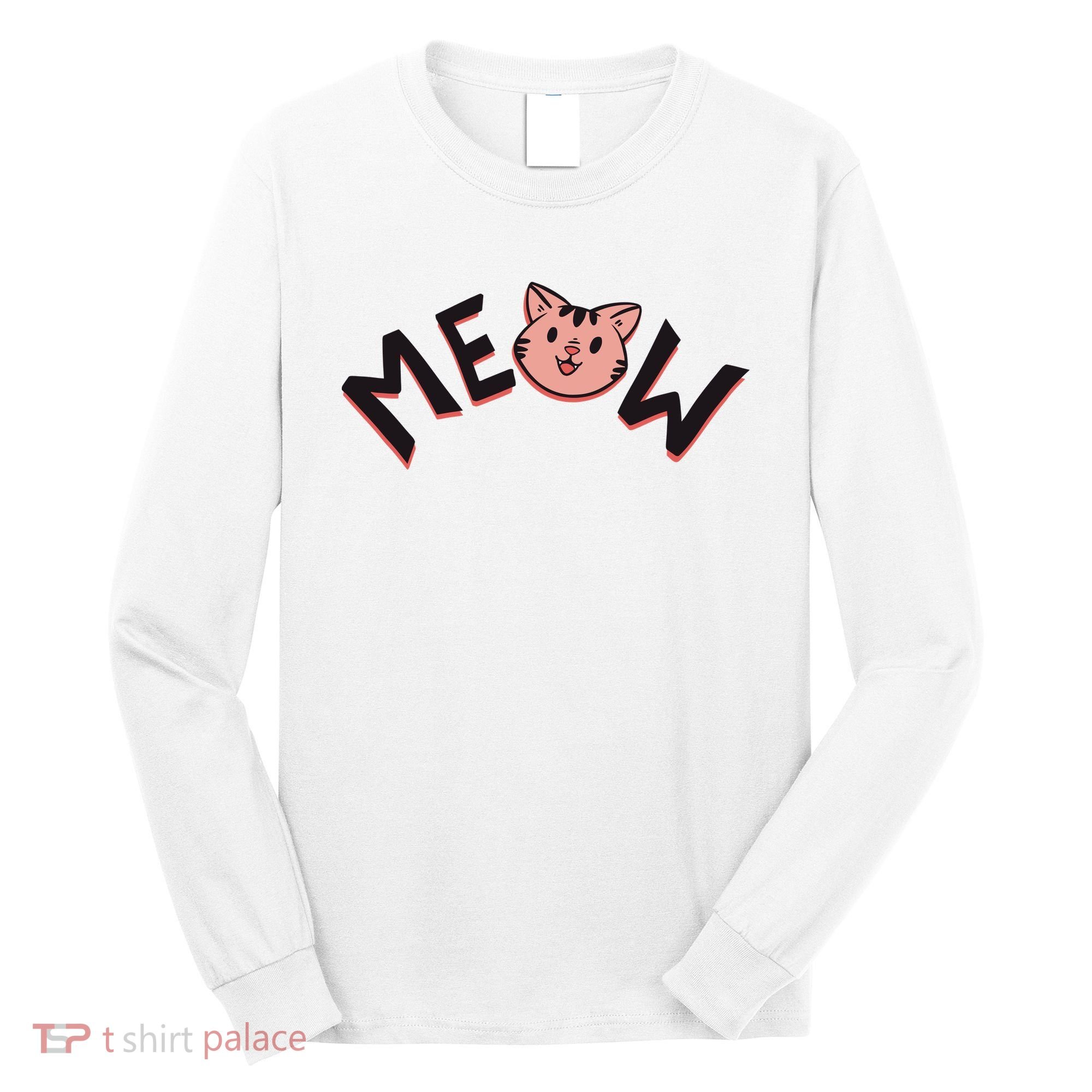 Meow Kitten Face Long Sleeve Shirt