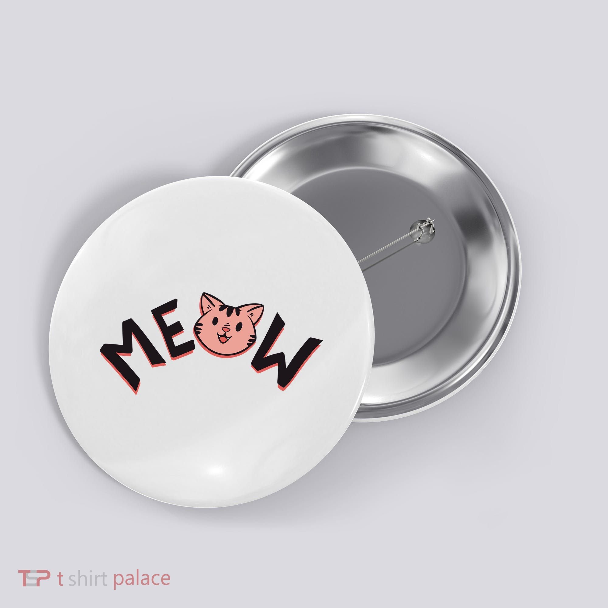 Meow Kitten Face Button